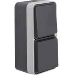 Berker - Interrupteur et prise 47803515 W.1 apparent gris, gris clair