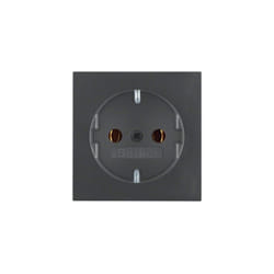 Hager - Housse Schuko compatible avec différentes séries avec protection enfant IP20 5,8x5,8x4cm couleur anthracite mat