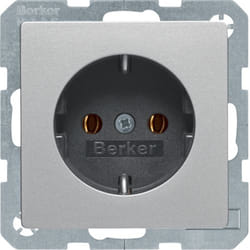 Hager 47436084 prise de courant Type F Aluminium