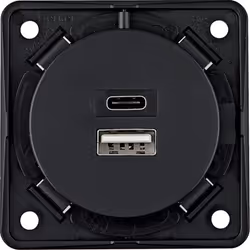 Berker 926202505, USB A + USB C, Anthracite, 230 V, 3 A, 1 pièce(s)