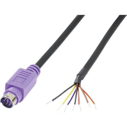 Bkl Electronic - Mini din mâle, droit 0204097 Nombre de pôles: 6 violet 1 pc(s)