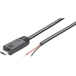 Bkl Electronic - Câble confectionné Micro usb-b mâle avec extrémités ouvertes 10080100 mâle, droit 1.80 m W36725