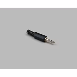 BKL Electronic 1107003, 3.5mm, Noir, Métallique, Mâle, Droit, Laiton, PVC, Polyoxyméthyléne (POM), Nickel