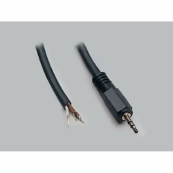 BKL Electronic 1101051, 2,5 mm, Mâle, 1,8 m, Noir