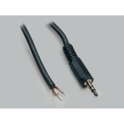 BKL Electronic 1101052, 3,5mm, Mâle, 1,8 m, Noir