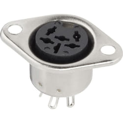 DIN embase femelle, contacts droits BKL Electronic 0208093 Nombre de pôles: 5 argent 1 pc(s) D23831