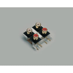 BKL Electronic 072384 changeur de genre de câble RCA Blanc, Rouge