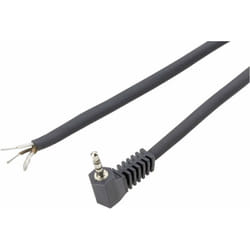 Bkl Electronic - Jack 2.5 mm mâle, coudé 1101049/G Nombre de pôles: 2 mono noir 1 pc(s) D20319