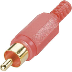 Bkl Electronic - Cinch/RCA mâle, droit 0104002/T Nombre de pôles: 2 rouge 1 pc(s) D15086