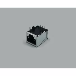 BKL Electronic 143206, 8P/8C (RJ45), Chrome, Femelle, Courbe, Or, 6 g