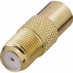Renkforce RF-4197003 changeur de genre de câble Belling-Lee/IEC F Or