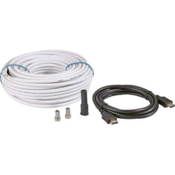 Bkl Electronic - sat Câble de raccordement [1x f mâle, hdmi mâle - 1x f mâle, hdmi mâle] 25.00 m 90 dB noir, blanc