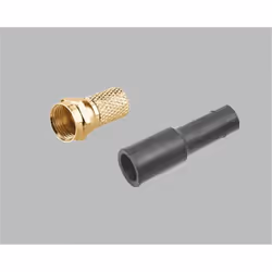 BKL Electronic 0403503, F, Or, Mâle, Droit, 2 pièce(s)