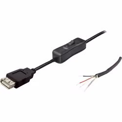 description USB-A 10080120 - Câble USB 2.0 conecteur A femelle noir avec interrupteur fabricant et numéro du fabricant BKL El ...
