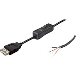 Bkl Electronic - usb-a 10080120 - câble usb 2.0 a connecteur a femelle noir avec interrupteur femelle, droit 10080120 Contenu: 1 pc(s) R626051