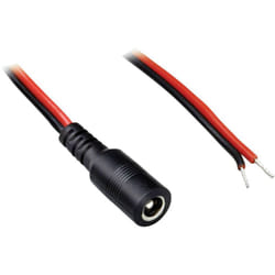 Câble de raccordement basse tension Bkl Electronic 075117 dc femelle - extrémité(s) ouverte(s) 2.10 mm 0.50 m 1 pc(s) R224681