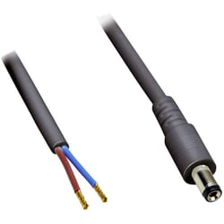 Bkl Electronic - Câble de raccordement basse tension 075180 dc mâle - extrémité(s) ouverte(s) 5.50 mm 2.50 mm 1.00 m 1 pc(s) R224061