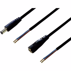 BKL Electronic 075215 Câble de raccordement basse tension DC femelle DC mâle - extrémité(s) ouverte(s) 5.50 mm 2.10 mm