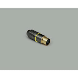 BKL Electronic 0212011 connecteur de fils Mini DIN Noir, Jaune