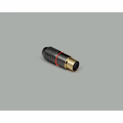 BKL Electronic 0212013, Mini DIN, Noir, Rouge, Laiton, Or, 1 pièce(s)