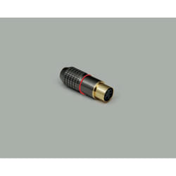 BKL Electronic 0212013 connecteur de fils Mini DIN Noir, Rouge