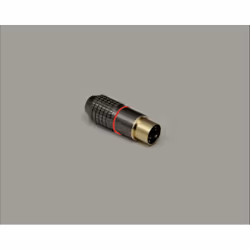 BKL Electronic 0212014, Mini DIN, Noir, Rouge, Laiton, Or, 1 pièce(s)