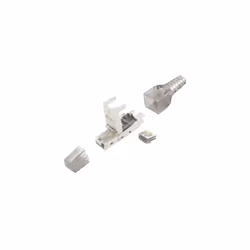 BKL Electronic Fiche RJ45, sans outil, STP, Cat 6A 10121201 mâle, droit Nombre de pôles 8P8C argent 1 pc(s)