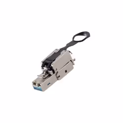 BKL Electronic FICHE RJ45, SANS OUTIL, EASY PULL, STP, CAT CAT 6A 10121203 mâle, droit Nombre de pôles 8P8C argent 1 pc(s)