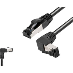 144027 RJ45 Câble réseau, câble patch cat 8.1 s/ftp 5 m noir sans halogène 1 pc(s) Y268813 - Bkl Electronic