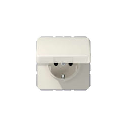 Jung simple Insert Prise 2P+T avec clapet blanc crème CD1520BFKL 1 pc(s) Q265572