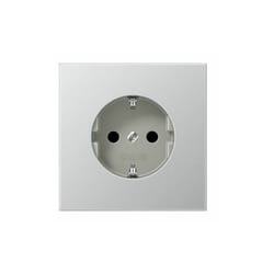 Prise allemande 16A 250V aluminium Jung AL1521KI