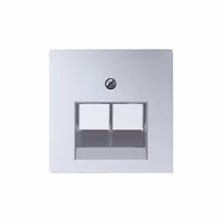 JUNG A569-2BFPLUAAL ABDECKUNG FÜR IAE/UAE-ANSCHLUSSDOSE 2FACH, BRUCHSICHER, ALUMINIUM, A500