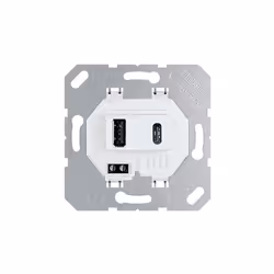 Station de charge pour batteries d'appareils mobiles avec port USB Montage dans une boîte selon la norme DIN 49073. Possibili ...