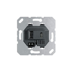 USB15CASW chargeur usb duroplast noir - Jung