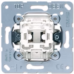 JUNG 534 U, Bouton-poussoir, 1P, Métallique, Blanc, 250 V, 10 A