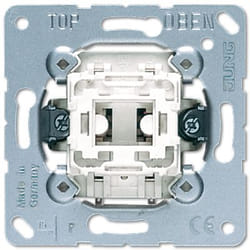 JUNG 534 U commutateur électrique Bouton-poussoir 1P Métallique, Blanc