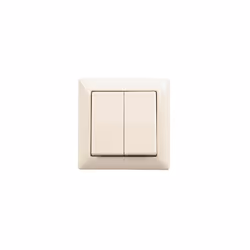 N° art. 717000346 Modèle: Enjoliveur double touche, plaque double Couleur: blanc alpin Série: AS 500 Fabricant Jung N° de fab ...