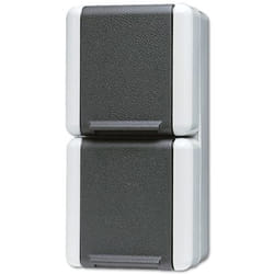JUNG 822 W prise de courant Noir, Blanc
