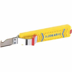 Description générale Le couteau à dégainer Jokari Secura N° 28 H est un outil essentiel pour le dénudage de câbles ronds stan ...
