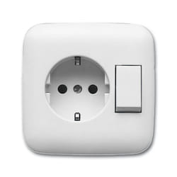 Busch-Jaeger 4310/6 EUJ-214 prise de courant Type F Blanc