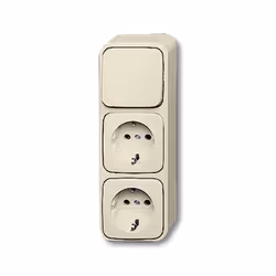 Busch-Jaeger 2601/6/2300/2 EAP, Type F, 2P+E, Beige, 250 V, 16 A, 63 mm