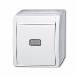 Busch-Jaeger 2601/6 WGL-54, 1P, Blanc, 250 V, 10 A, 74 mm, 55 mm