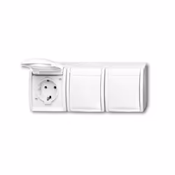 Busch-Jaeger 2084-0-0712, CEE 7/3, 2P+E, Blanc, IP44, 250 V, 16 A