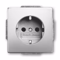 Busch-Jaeger 2013-0-5276, CEE 7/3, 2P+E, Argent, 250 V, 16 A, 41 mm