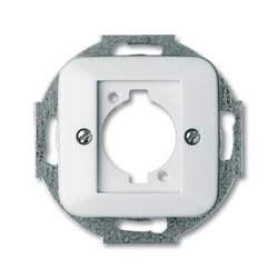 Busch-Jaeger 1724-0-1127 Plaque de commutation et obturateur Argent, Blanc