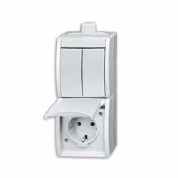 Busch-Jaeger 2601/5/20EW-54-503, CEE 7/3, 2P+E, Blanc, IP44, 250 V, 16 A