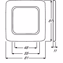 Busch-Jaeger 1725-0-0662 Plaque de commutation et obturateur Beige