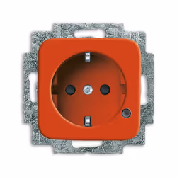 Busch-Jaeger 2013-0-5283, CEE 7/3, 2P+E, Rouge, 250 V, 16 A, 71 mm