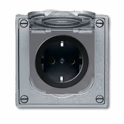 Busch-Jaeger 2011-0-3871, CEE 7/3, 2P+E, Noir, Gris, Aluminium, Plastique, 250 V, 16 A