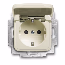 Busch-Jaeger 20 EUKB-212, CEE 7/3, 2P+E, Beige, 250 V, 16 A, 71 mm